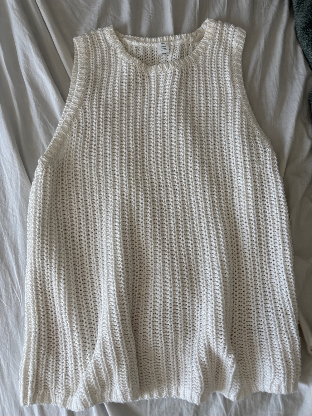 Old Navy Cream Crochet Knit Tank Top